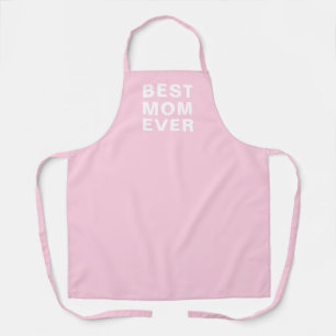 Tablier Meilleure maman jamais Blush Pink Typographie Cuis