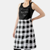 Tablier Meilleure maman jamais Buffalo Plaid noir blanc ta (Insitu)