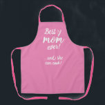 Tablier Meilleure maman jamais et peut cuisiner un script<br><div class="desc">Meilleure maman jamais et peut cuisiner un script moderne Apron</div>