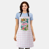 Tablier Meilleure Maman Jamais Fleur Tropicale Fête des Mè (Porté)