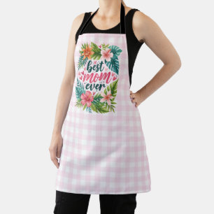 Tablier Meilleure Maman Jamais Fleur Tropicale Fête des Mè
