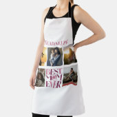 Tablier Meilleure maman jamais mère photo Collage rose mig (Insitu)