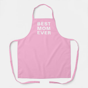 Tablier Meilleure maman jamais moderne Typographie rose cu