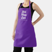 Tablier Meilleure maman Jamais raisin violet script person (Insitu)