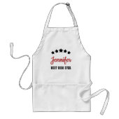Tablier Meilleure Maman Papa Jour Texte Personnalisé (Devant)