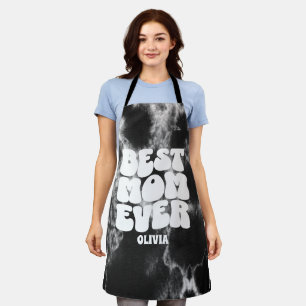 Tablier Meilleure Maman Personnalisée Jamais Tie Dye Noir