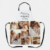 Tablier Meilleure Maman Personnalisée Script & Collage Pho (Recto)