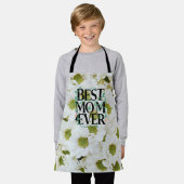 Tablier Meilleure maman tendance toujours Blanc Floral Mod (Porté)