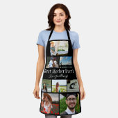 Tablier Meilleure mère Jamais 8 photo Collage blanc Script (Porté)