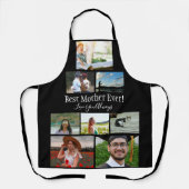 Tablier Meilleure mère Jamais 8 photo Collage blanc Script (Recto)