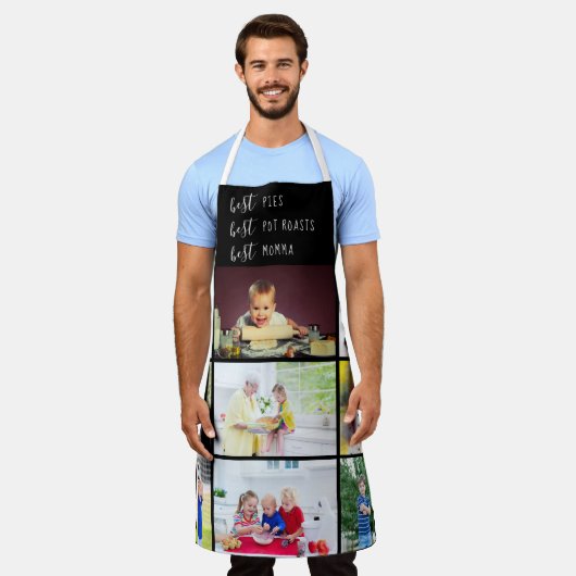 Tablier Meilleure photo de Momma Editable 9 (Porté)