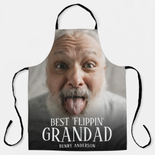 Tablier Meilleure photo grand-père 'Flippin'   Porte-nom