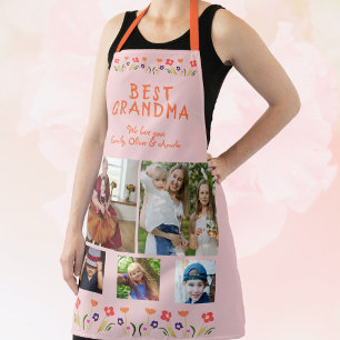 Tablier Meilleures Fleurs Grandma Rose 5 Photo Collage Kee