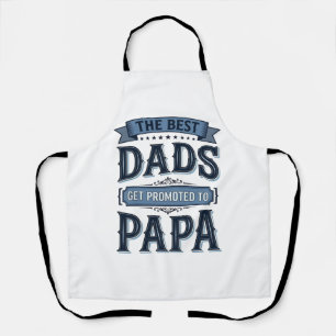Tablier Meilleurs papas sont promus à Papa Vintage Shirt D