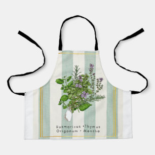 Tablier Mélange de jardin d'herbes botaniques - Art culina