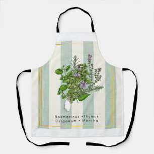 Tablier Mélange de jardin d'herbes botaniques - Art culina