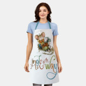 Tablier Mélange de souris sur Sleigh Jingle Tout le chemin (Porté)