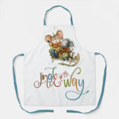 Tablier Mélange de souris sur Sleigh Jingle Tout le chemin (Recto)