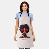 Tablier Melanin Magic : Black Queen Rocking Heart Shades (Porté)