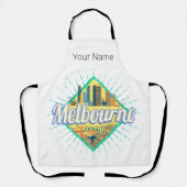Tablier Melbourne Victoria Australia Retro Skyline Vintage (Recto)
