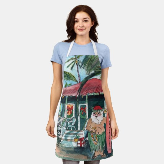 Tablier Mele Kalikimaka Père Noël (Porté)