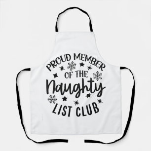 Tablier Membre fier du Club de la Liste Vilain de Noël