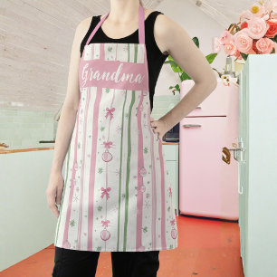 Tablier Mémé Coquette Rose Personnalisée