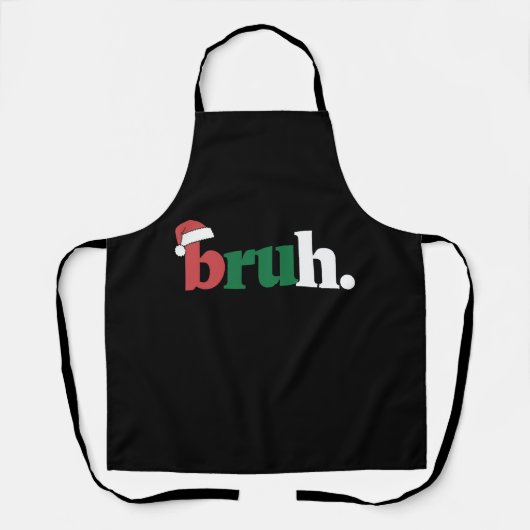 Tablier Mème de Bruh Citation Drôle Salutation de Frère No (Recto)