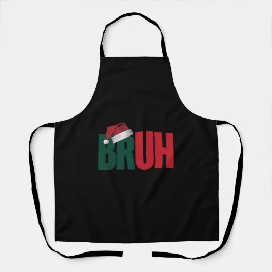 Tablier Mème drôle de Bruh salutation de frère Noël (Recto)