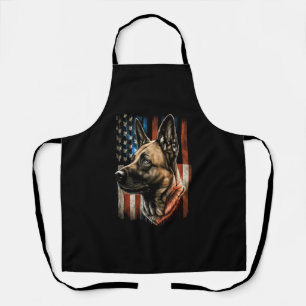 Tablier Memorial Day Belgique Malinois Américain Drapeau U