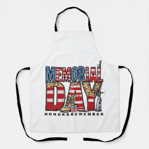 Tablier Mémorial Day Honor & Souvenez-vous du drapeau amér