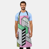 Tablier Memphis Abstrait : formes géométriques des années  (Porté)