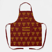 Tablier Menorah | HANOUKKA BLESSINGS | Monogramme | Bourgo (Recto)