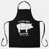 Tablier Mens BBBQ Grill Apron, J'Aime Gros Beurre Pun De P (Recto)