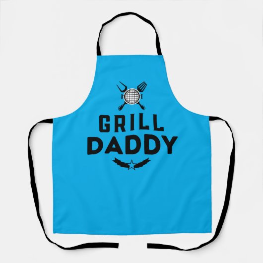 Tablier Mens Grill Papa BBQ Et Fumer Pour La Fête des père (Recto)