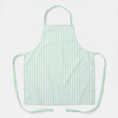 Tablier Menthe poivrée très élégante Gris vert et blanc (Recto)