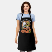Tablier Meow-Loween - Festive Halloween Conception de chat (Porté)