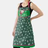Tablier Meowy Christmas Apron Rouge et Vert (Insitu)