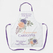 Tablier Merci aidant Floral Flower Purple (Recto)