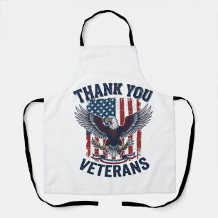 Tablier Merci aux vétérans aigle patriotique vintage