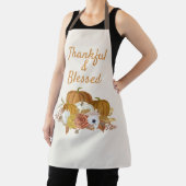 Tablier Merci Bienheureux Citrouilles blancs d'automne ora (Insitu)