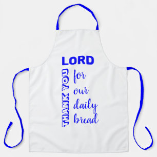 Tablier MERCI LORD   Notre pain quotidien   Christian BLUE