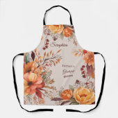 Tablier Merci reconnaissant béni Floral Thanksgiving (Recto)