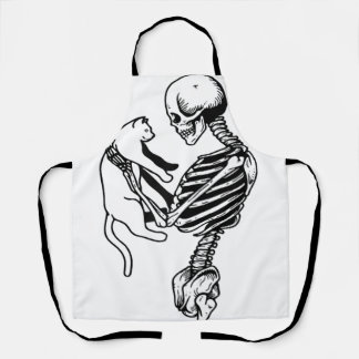 TABLIER MERCREDI AMUSANT CHAT HALLOWEEN CHAT ÉFFRAYANT CHA