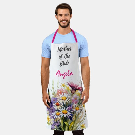 Tablier Mère de la mariée Texte modifiable (Porté)