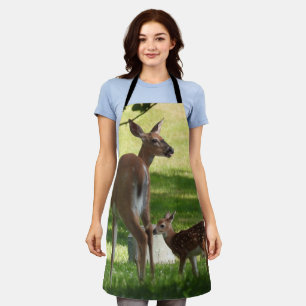 Tablier Mère et bébé Fawn, Cerf blanc