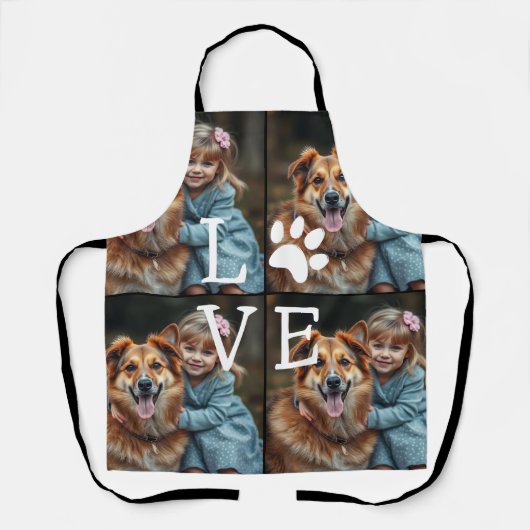 Tablier Mère Fille Chien Aimer Photo personnalisée (Recto)