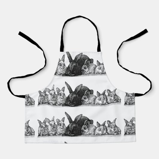 Tablier Mère lapin et bébés (Recto)