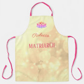 Tablier Mère matriarche à fleurs de lotus personnalisées (Recto)