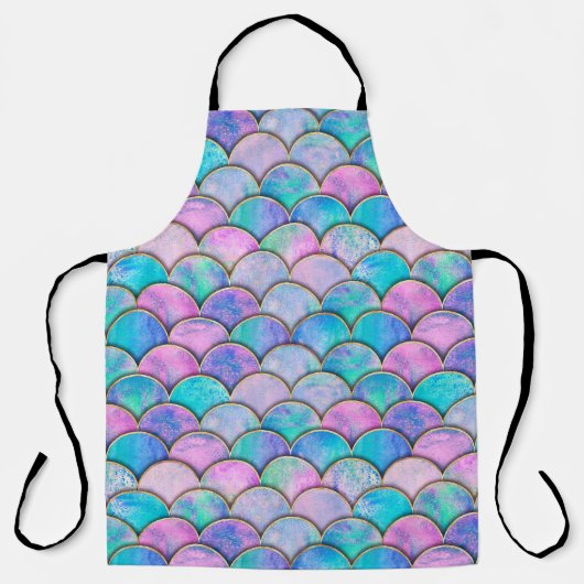 Tablier Mermaid fish scale wave japanese seamless pattern. (Recto)